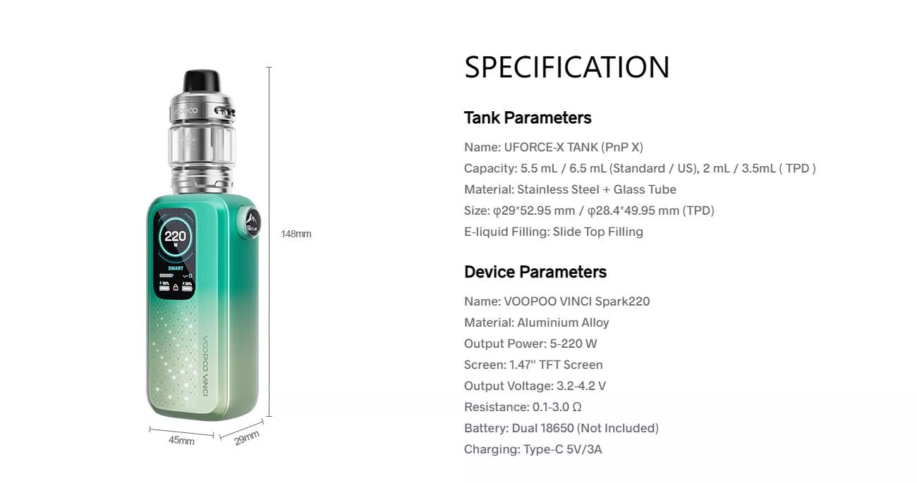 VINCI SPARK 220 by VOOPOO