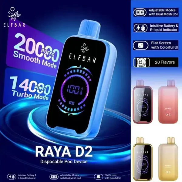 RAYA D2 20000 PUFFS BY ELF BAR