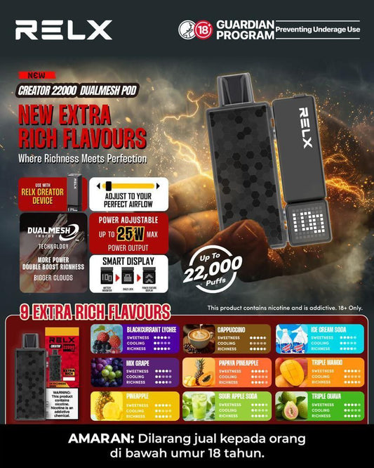 CARTRIDGE POD RELX CREATOR 22000 PUFFS