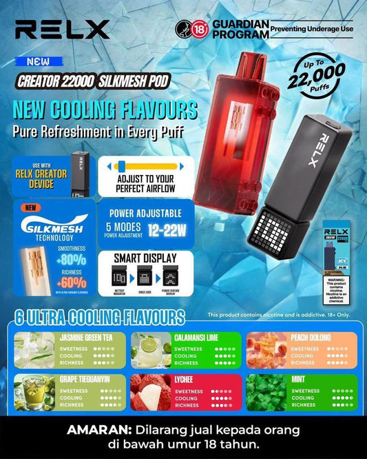 CARTRIDGE POD RELX CREATOR 22000 PUFFS