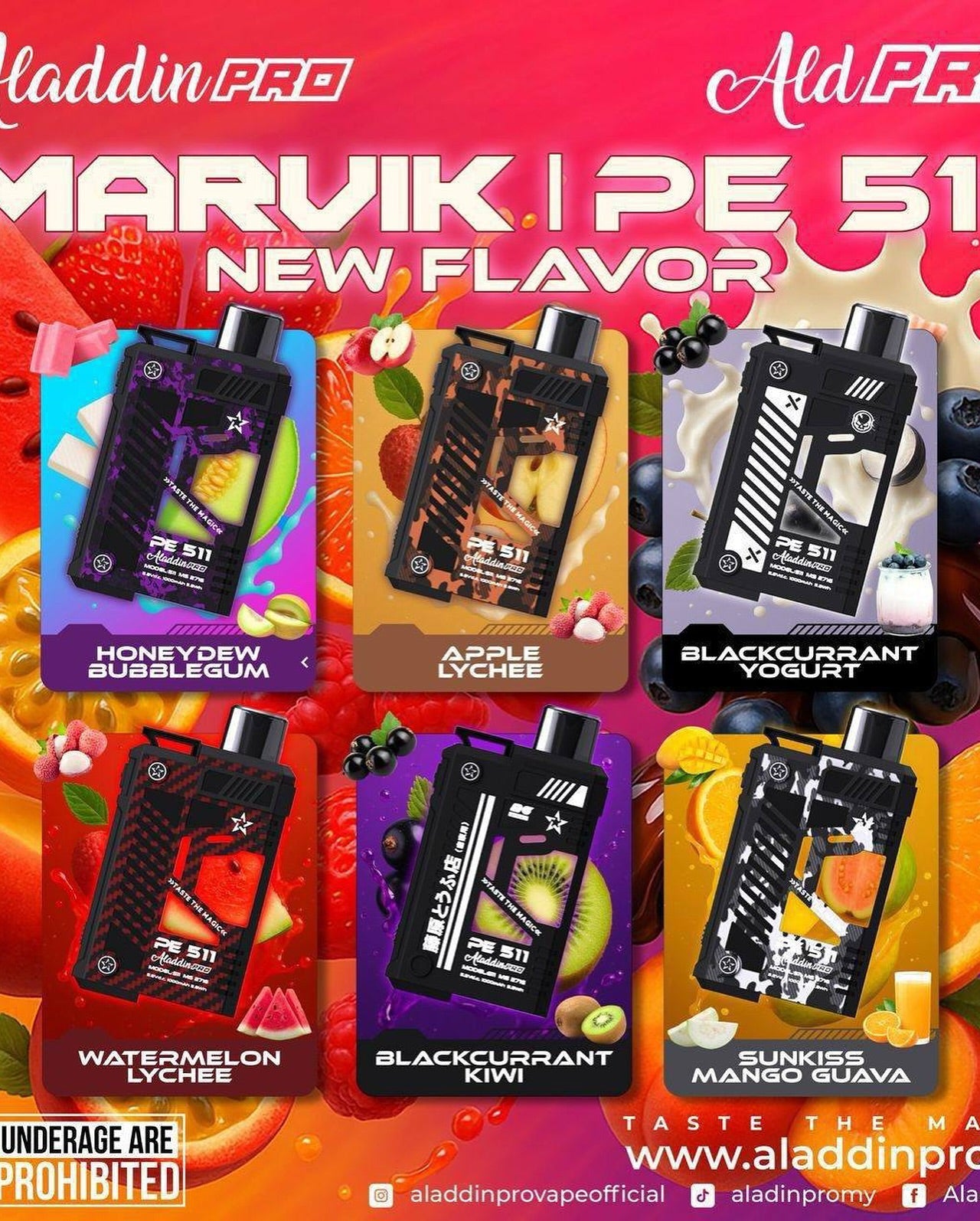 STARTER KIT ALADDIN PRO PE 511 18000 PUFFS