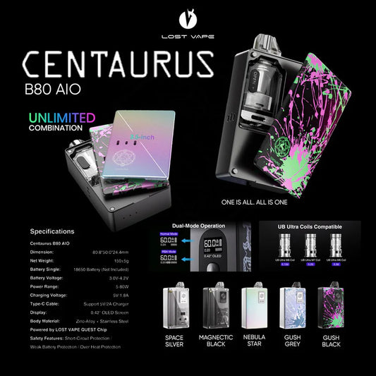 DEVICE KIT CENTAURUS B80 AIO by LOST VAPE