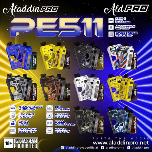 CARTRIDGE ALADDIN PRO PE 511 18000 PUFFS