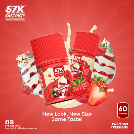 FREEBASE STRAWBERRY TRIFLE 60ML by 57K DISTRICT