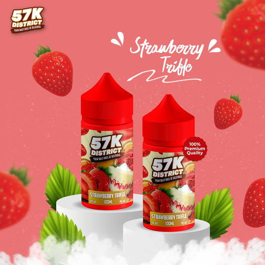 FREEBASE STRAWBERRY TRIFLE 60ML by 57K DISTRICT