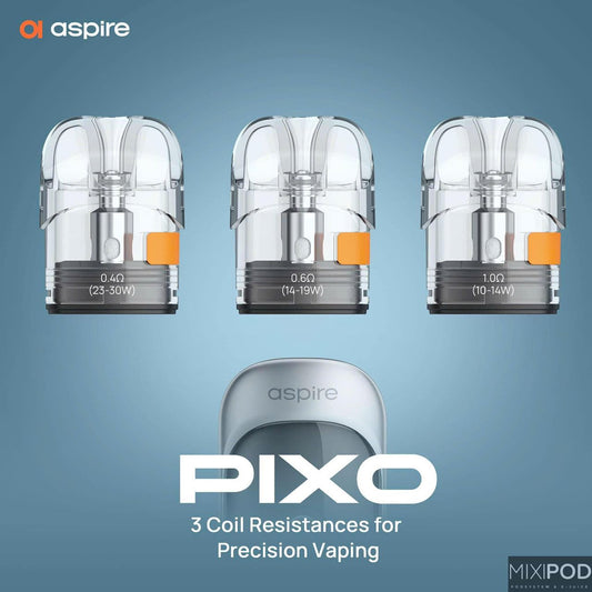 CARTRIDGE ASPIRE PIXO 0.4Ω 0.6Ω 1.0Ω ( 2 PODS )