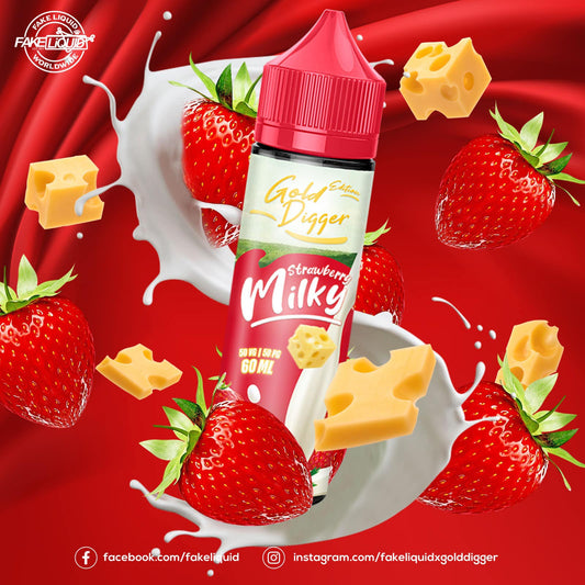 FREEBASE GOLD DIGGER STRAWBERRY MILKY 60ML by FAKELIQUID