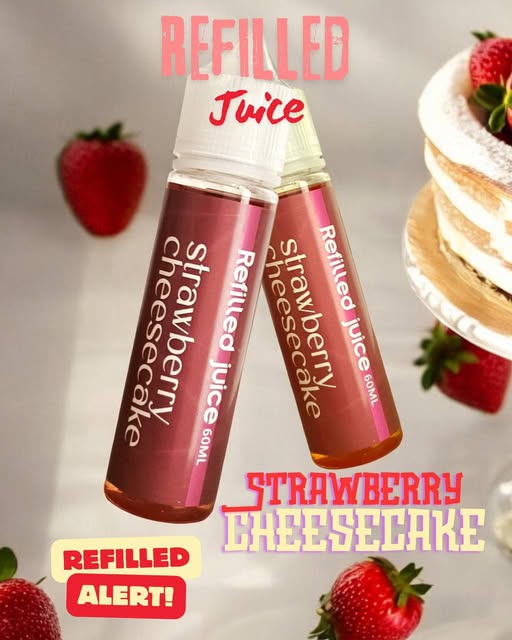 FREEBASE STRAWBERRY CHEESECAKE 60ML by REFILLED JUICE