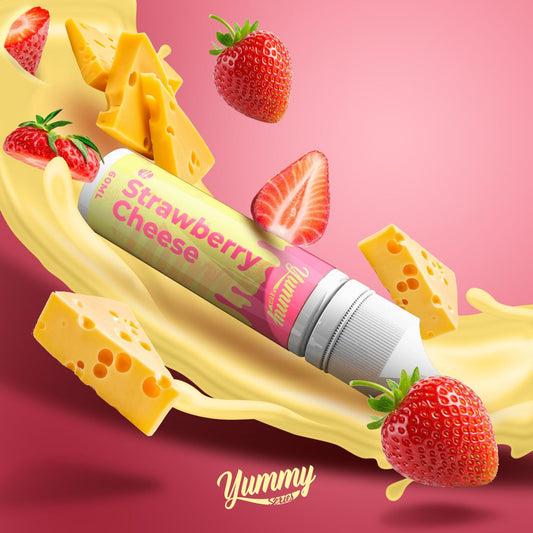 FREEBASE YUMMY SERIES STRAWBERRY VANILLA STRAWBERRY CHEESE 60ML by LASSI JUICE